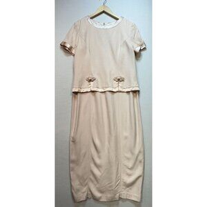 Nicole Summers Women's Evening Gown Formal Rayon Dress Size 14 Pale Pink